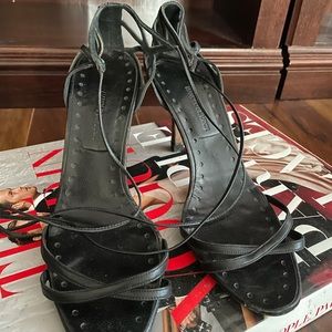 COPY - Authentic Manolo Blahnik Black Strappy Hee…
